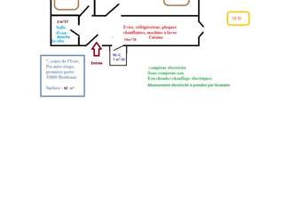 Colocation / Appartement 3 pièces de 42 m², Bordeaux, Cours de l'Yser