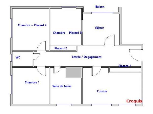 Colocation / Appartement 4 pièces de 65 m², Nice, Avenue des Roches Choisies / Photo 21