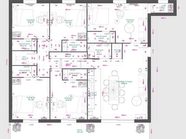 Coliving / Appartement 6 pièces de 124 m², Strasbourg, Rue de Boston / Photo 21