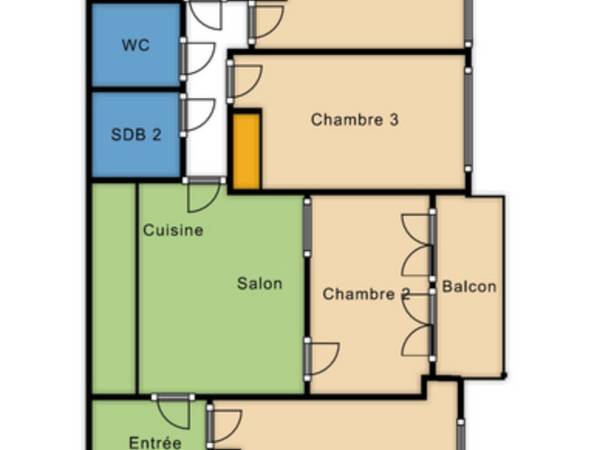 Colocation / Appartement 4 pièces de 78 m², Clichy, Rue Petit / Photo 6