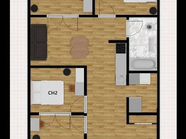 Coliving / Appartement 6 pièces de 60 m², Montréal, Rue Cartier / Photo 10