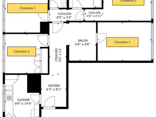 Colocation / Appartement 5 pièces de 77 m², Paris, Rue Oudinot / Photo 13