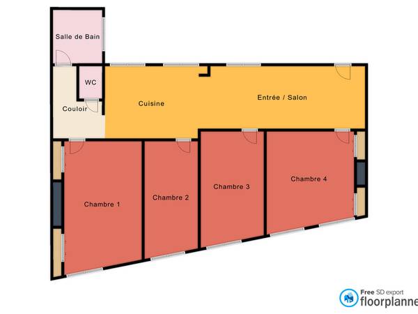 Colocation / Appartement 5 pièces de 86 m², Lyon, Place du Griffon / Photo 9