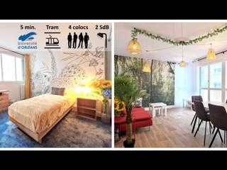 Colocation / Appartement 5 pièces de 106 m², Orléans, Place du Val