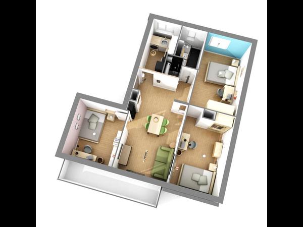 Colocation / Appartement 4 pièces de 60 m², Vandœuvre-lès-Nancy, Rue du Général Frère / Photo 12