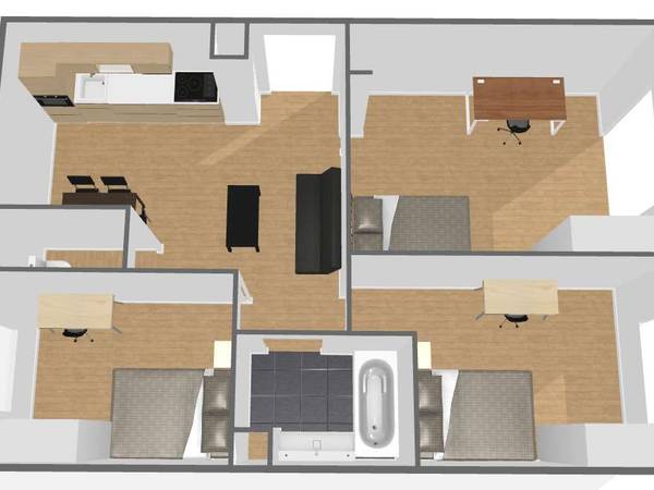 Colocation / Appartement 4 pièces de 70 m², Bron, Route de Genas / Photo 9