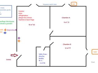 Colocation / Appartement 3 pièces de 35 m², Bordeaux, Impasse Saint-Jean