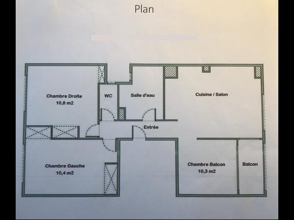 Colocation / Appartement 4 pièces de 65 m², Toulouse, Chemin de Pelleport / Photo 4