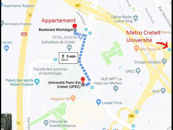 Location / Studio de 15 m², Créteil, Boulevard du Montaigut / Photo 10