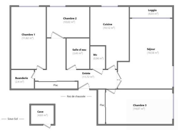 Colocation / Appartement 4 pièces de 84 m², Oullins-Pierre-Bénite, Boulevard de l'Europe / Photo 5