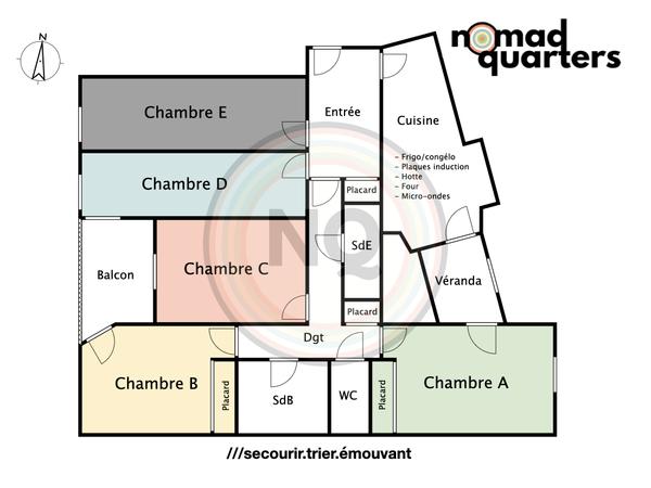 Colocation / Appartement 6 pièces de 86 m², Paris, Place de la Montagne du Goulet / Photo 7