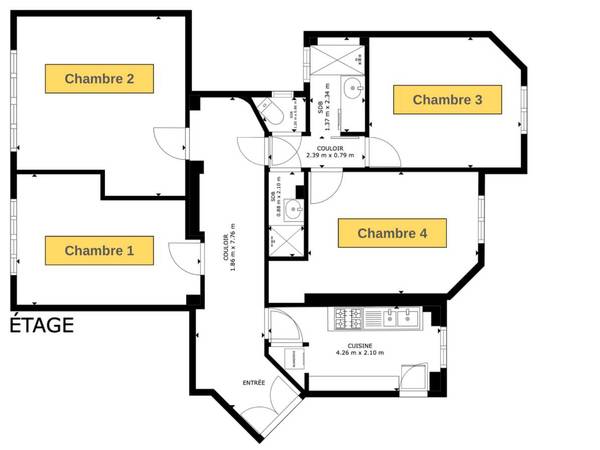 Colocation / Appartement 5 pièces de 89 m², Paris, Boulevard Victor / Photo 18