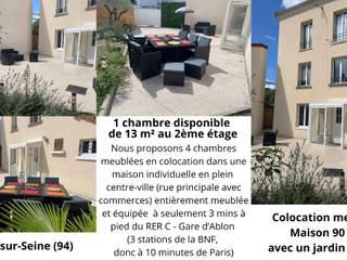 Colocation / 6 rooms house · 100 m², Ablon-sur-Seine, Rue du Bac