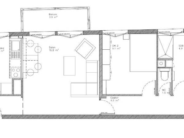 Colocation / Appartement 4 pièces de 65 m², Toulouse, Avenue Jean Rieux / Photo 3