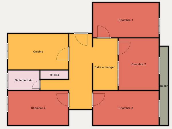 Colocation / Appartement 4 pièces de 67 m², Paris, Boulevard Sérurier / Photo 9