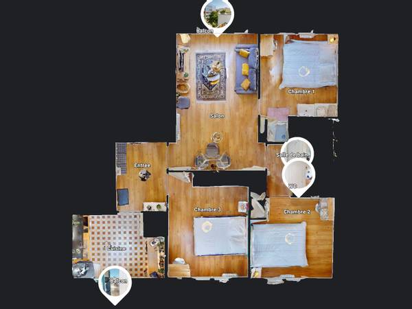 Colocation / Appartement 4 pièces de 68 m², Grenoble, Rue du Docteur Hermite / Photo 8