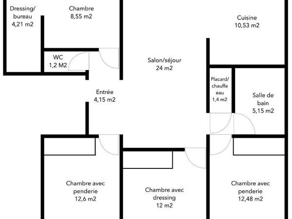 Colocation / Appartement 5 pièces de 96 m², Nantes, Boulevard du Tertre / Photo 8