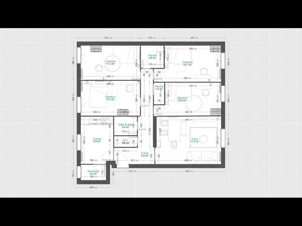 Colocation / Appartement 5 pièces de 87 m², Grenoble, Avenue Washington / Photo 12