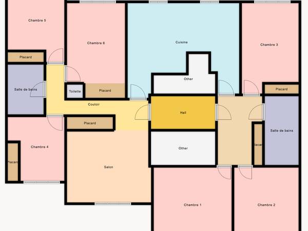Colocation / Appartement 7 pièces de 150 m², Paris, Rue Léonard de Vinci / Photo 8