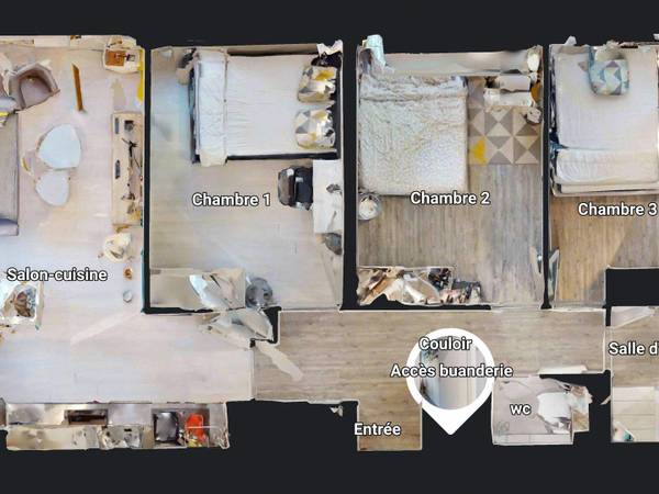 Colocation / Appartement 4 pièces de 58 m², Lyon, Rue du Château de la Duchère / Photo 14