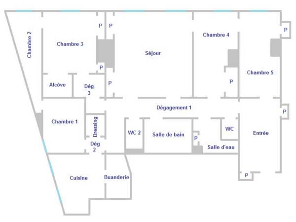 Colocation / Appartement 10 pièces de 164 m², Lyon, Place Louis Chazette / Photo 10