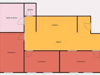 Colocation / Appartement 3 pièces de 68 m², Lille, Boulevard de la Liberté